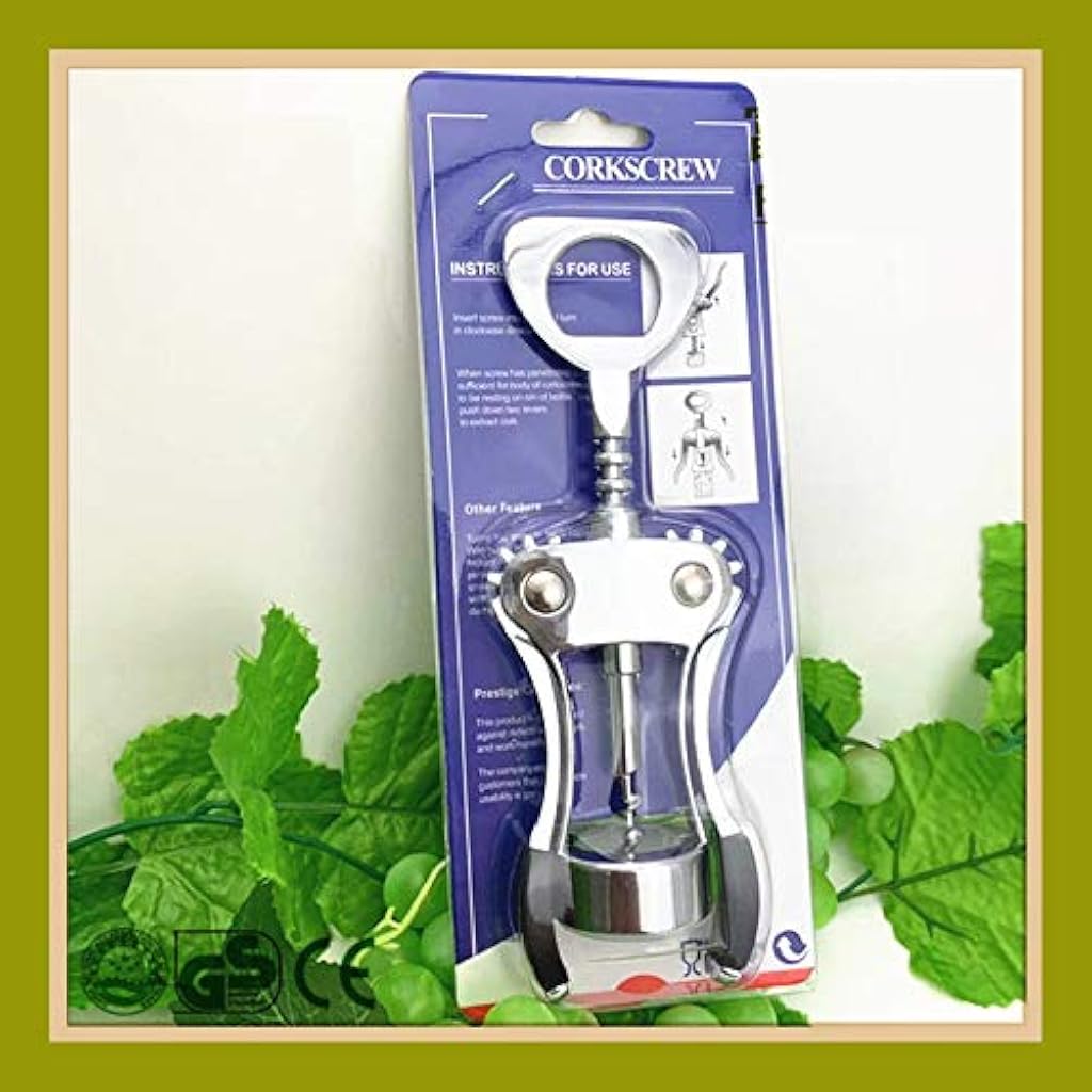 HASTHIP® Wing Corkscrew Wine Opener Professional Multifunctional All-in-One Bottle and Beer Strong Stainless Steel Zinc Alloy Wont Split or Crumble Cork 2 PCS