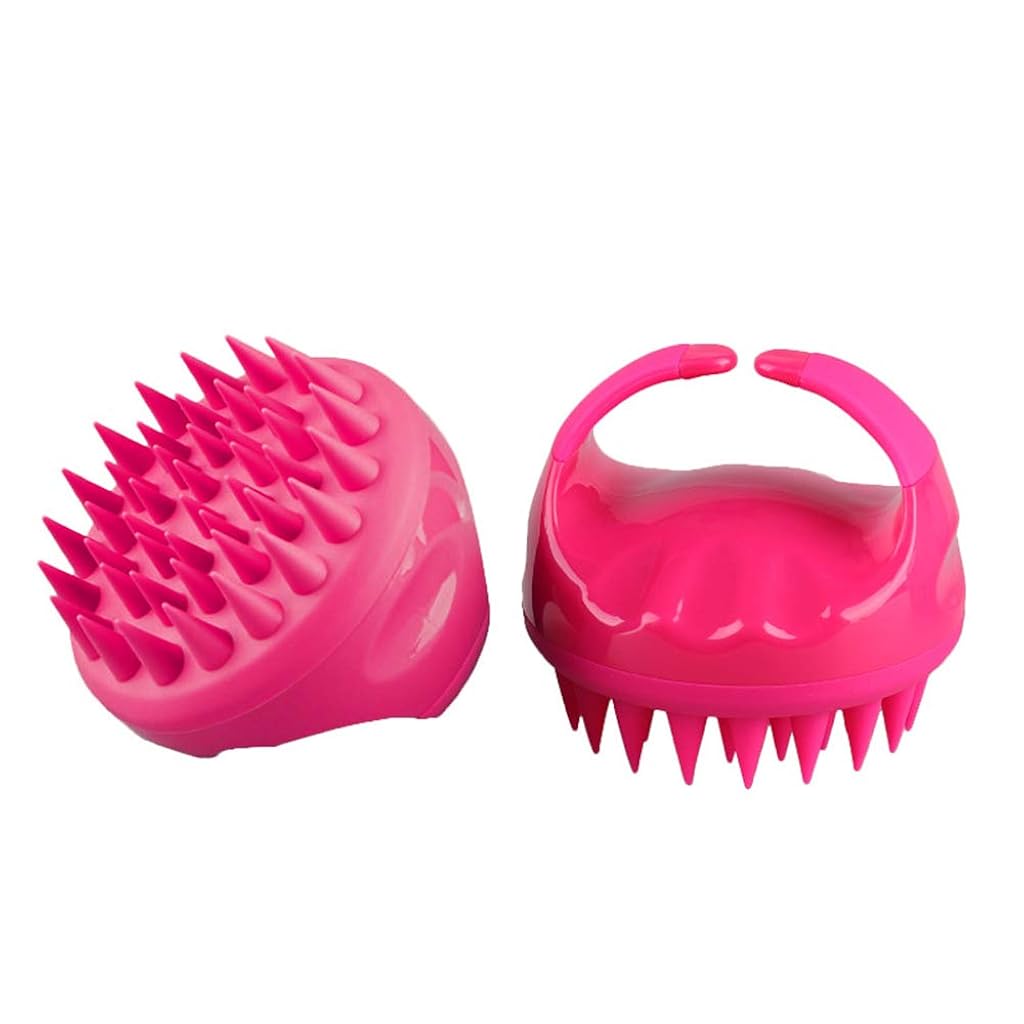 ELEPHANTBOAT  Hair Scalp Massager Shampoo Brush with Soft Silicone Bristles, Comfort Scalp Care Manual Head Massager for Anti Dandruff, Exfoliating-Pink