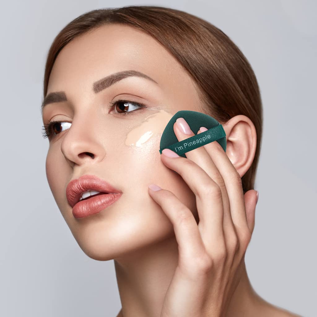 MAYCREATE Makeup Sponge Set for Face Foundation and Concealer featuring Pointy Tip & Round Edge 5pcs Non-Latex Puffs | Dry and Wet Use
