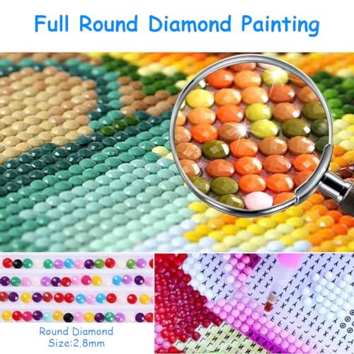 PATPAT® 5D Diamond Painting Kits for Kids 5D Diamond Painting with Frame, Arts and Crafts for Kids Gem Stickers by Number Kits DIY Painting Arts Crafts Supply Set