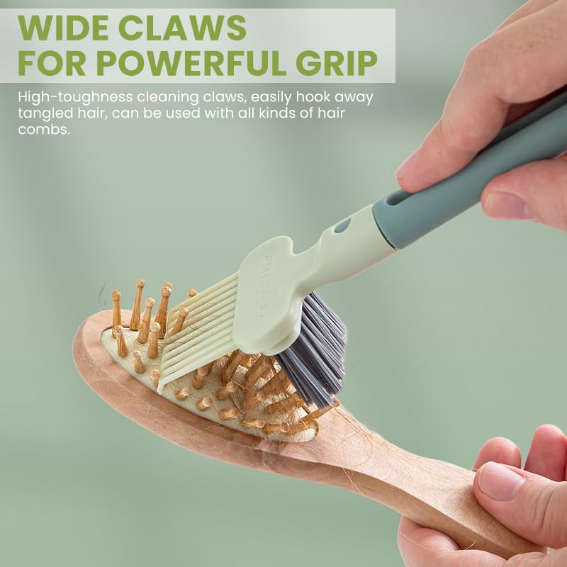 ZIBUYU Cleaner Brush for Hairbrushes with 2 in 1 Dual Head Design | Removes Hair and Dust