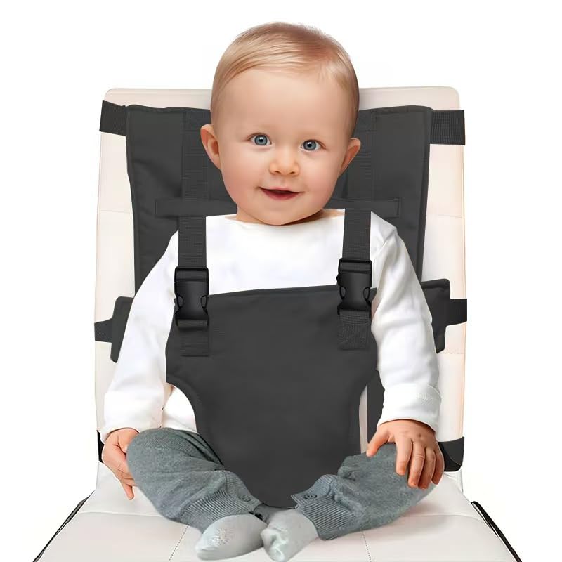 SNOWIE SOFT® Feeding Safety Harness for Baby – Portable Travel Highchair Seat Cover, Universal Fit Chair Strap, Enhanced Soft Breathable Polyester