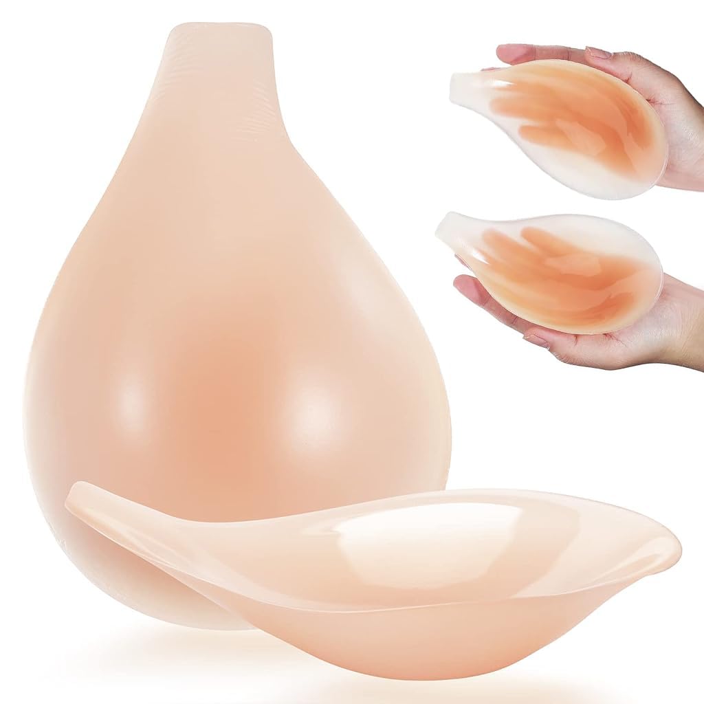 MAYCREATE Adhesive Bra for Backless Dresses with Transparent Lifting Handles and 12.5 cm Size | Reusable Silicone Push Up Design