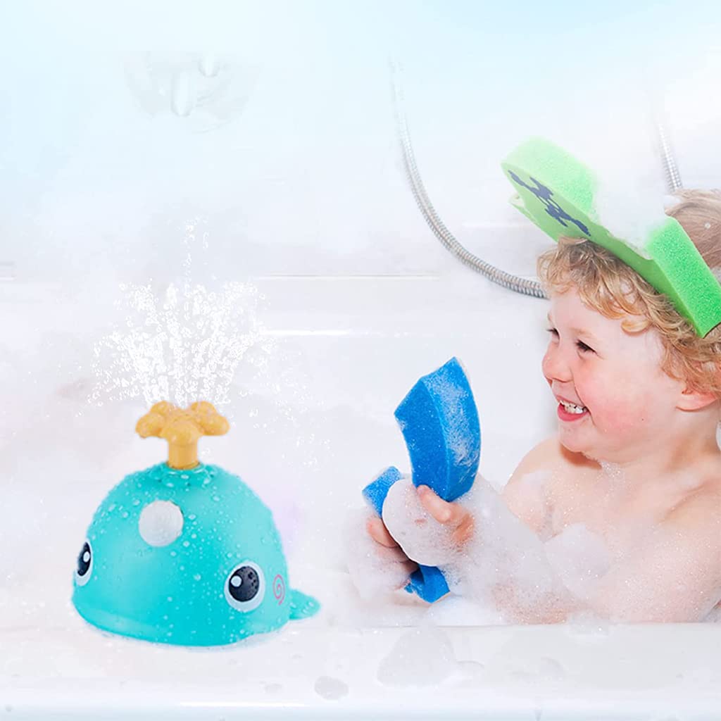 PATPAT Bath Toys for Baby with 3 Sprinkler Shower Heads and Non Toxic PVC | Fun Whale Water Play for 0 3 Years