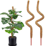 HASTHIP® 2pcs 75cm Moss Stick for Plants, Bendable Plant Stakes and Supports for Money Plant, Climbing Indoor Potted Plants, Natural Coconut Fiber Plants Pole