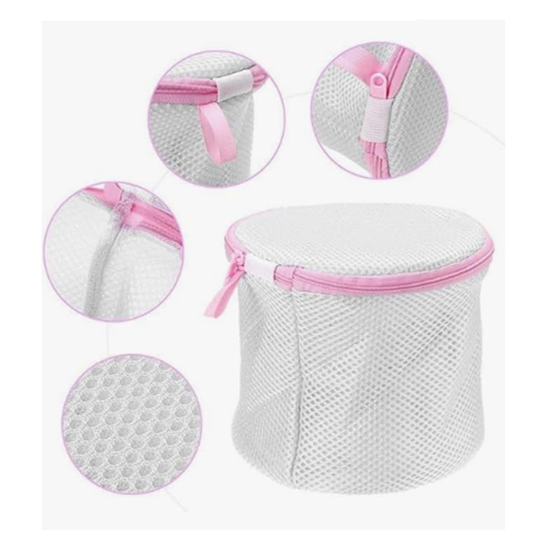 ZIBUYU Bra Laundry Bag for Delicates with Secure Zipper Closure and Mesh Polyester | 1 Pc White