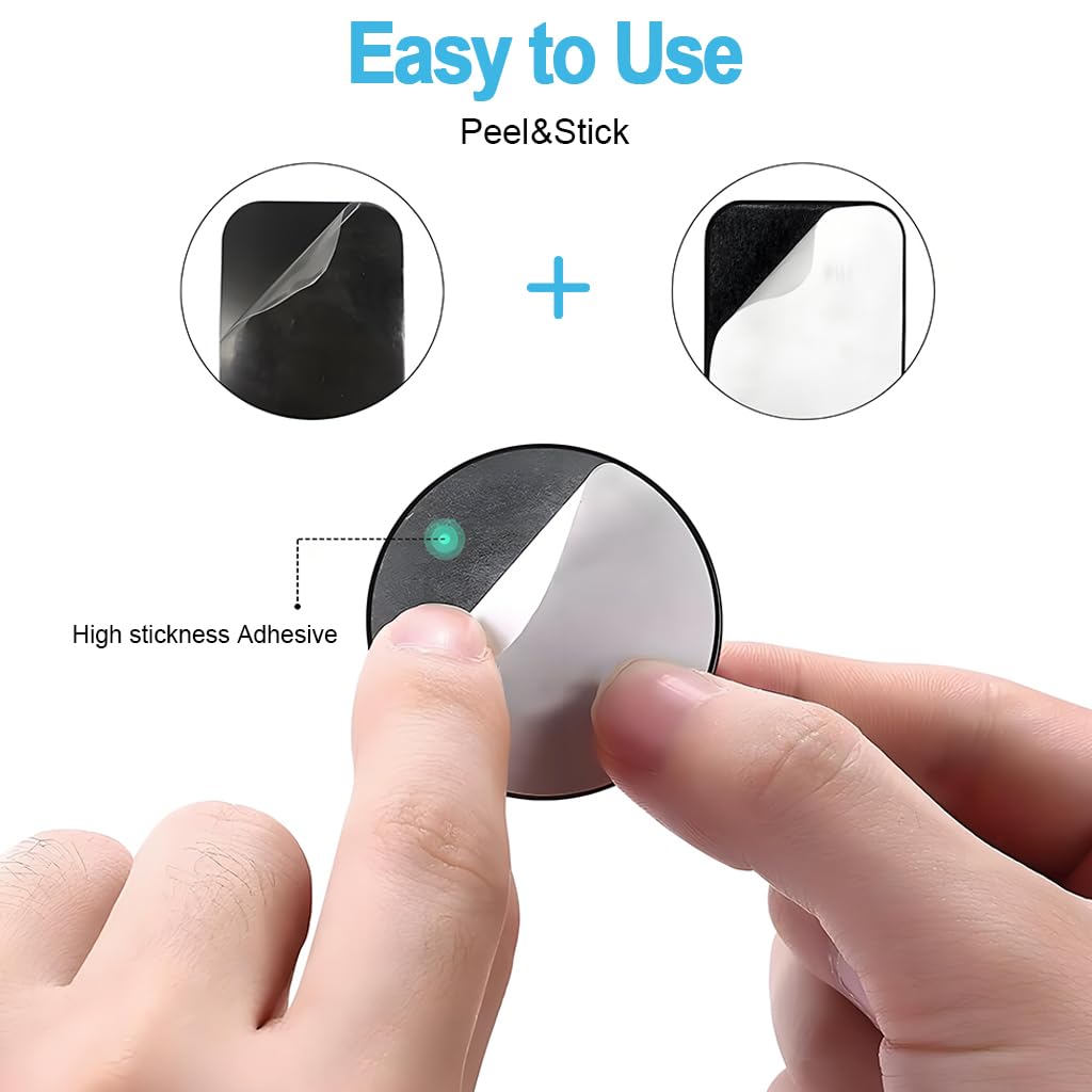 ZORBES Metal Plates for Magnetic Phone Mounts with Ultra Thin Design and 6Pcs Set | 3.5cm Round and 4x5.8cm Rectangle