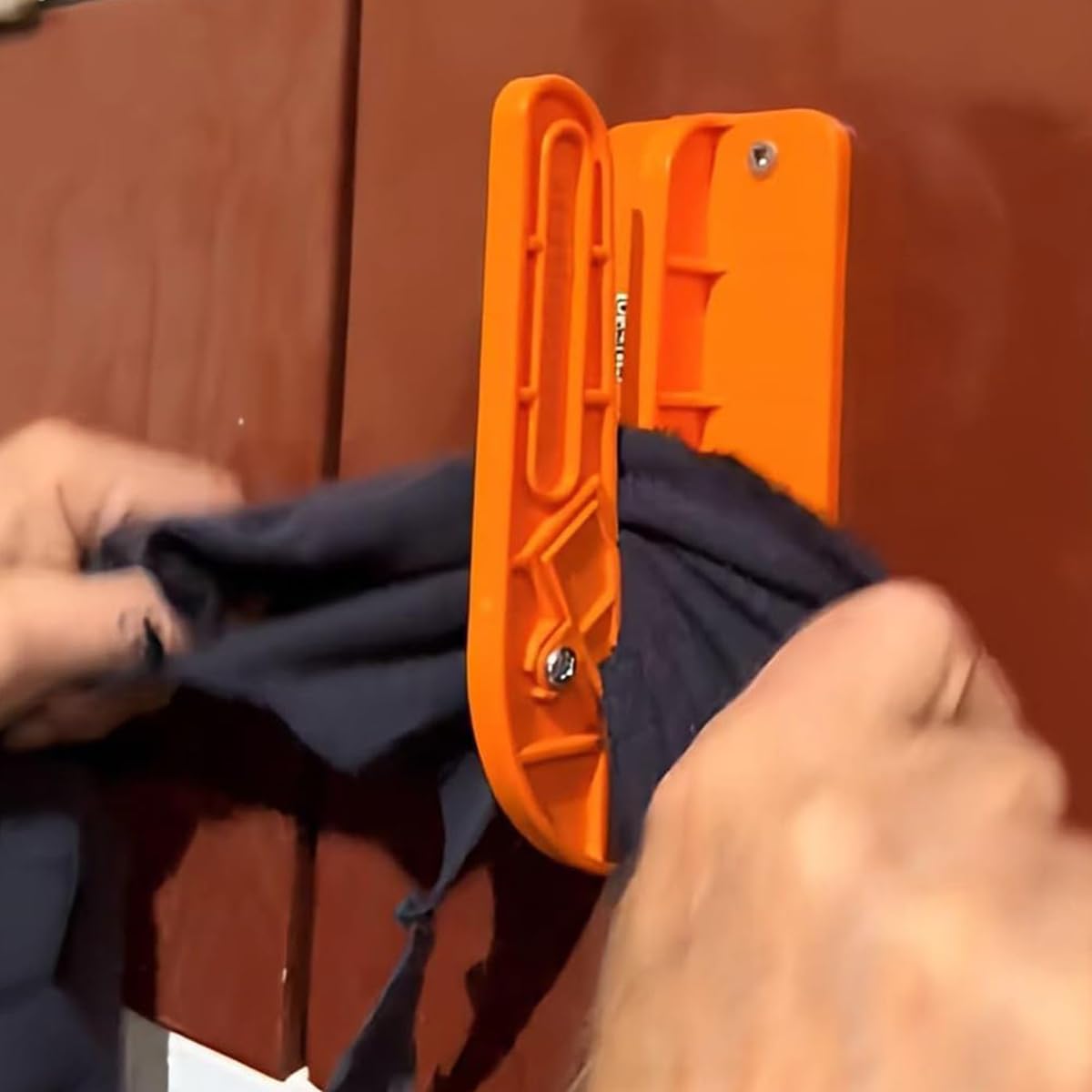 Serplex Fabric Cutter for Workshops and DIY Crafts featuring Wall-Mounted Design | Orange Ergonomic Precision Tool