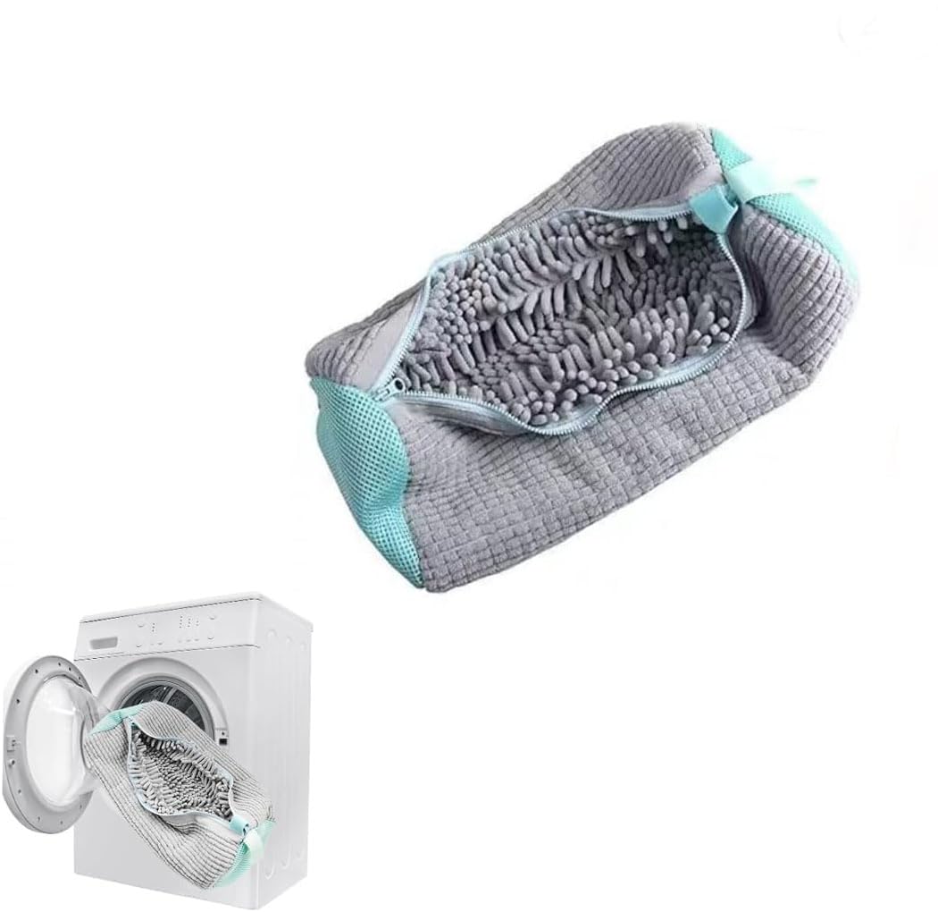 ZIBUYU® Laundry Shoe Bags for Washing Machine, 1Pcs Shoe Washing Bag Shoe Laundry Bag for Washer and Dryer Reusable Shoe Washing Bags Shoe Washing Machine Bag (Grey)