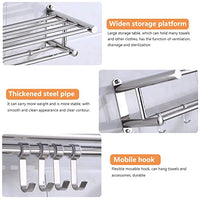 HASTHIP® Towel Holder Wall Towel Rack, 2-Layer Towel Hanger/Rack Stainless Steel Towel Rack for Bathroom/Towel Stand/Hanger/Bathroom Accessories