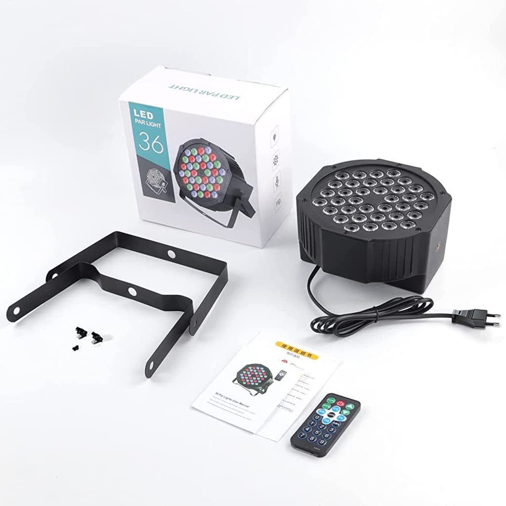 ELEPHANTBOAT DJ Light for Home Party with 36 LEDs and DMX512 Control | RGB Sound Active Lighting