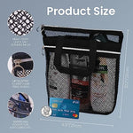 HASTHIP® Mesh Shower Caddy, 10.2x9.9'' Shower Mesh Caddy Tote Bag Quick Dry Hanging Toiletry and Bath Organizer for Travel and Swimming with Zipper