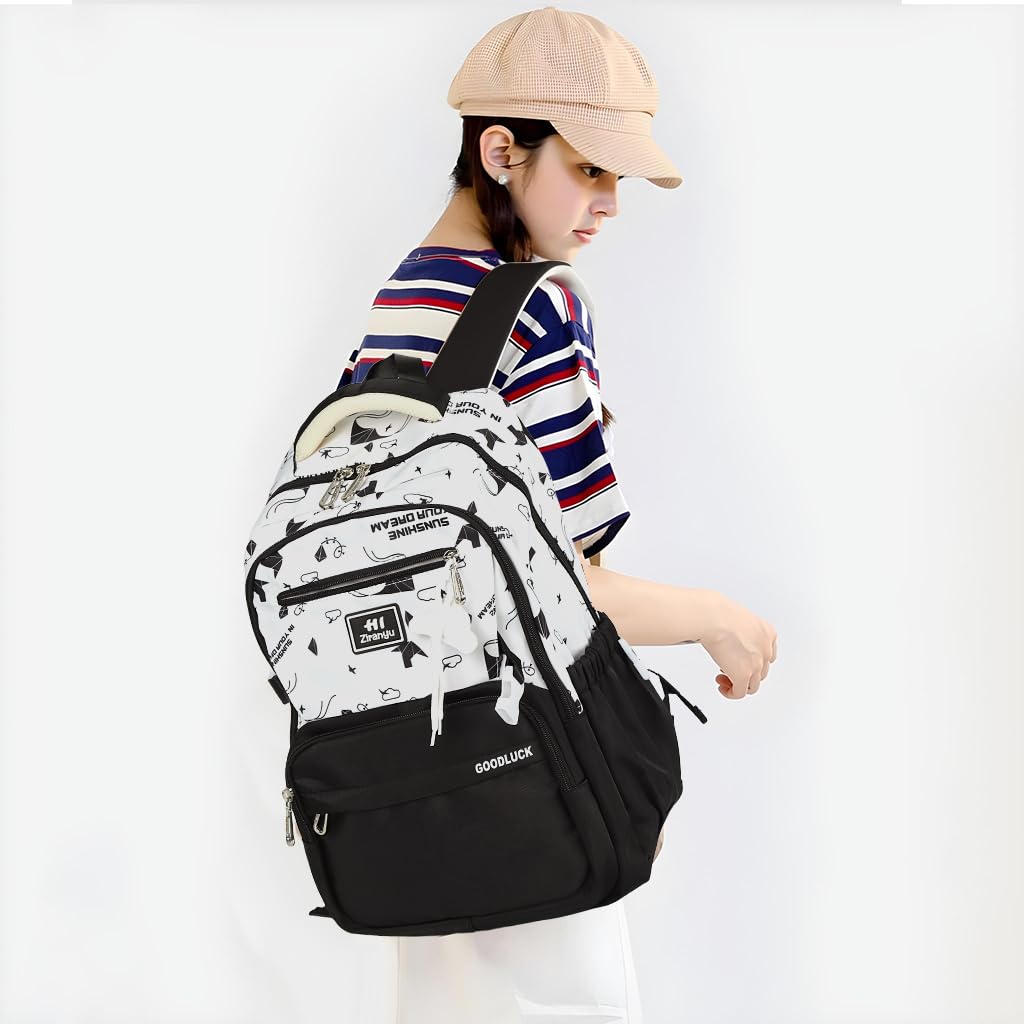 PALAY School Backpack for Women with 15 Inch Laptop Compartment and Dual Handle Design