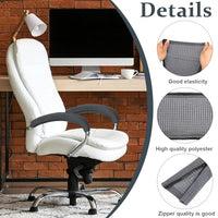 HASTHIP® 2Pcs Office Chair Armrest Cover Soft Chair Armrest Cover Stretchy Jacquard Office Chair Armrest Cover Universal Armrest Coverfor Office Chair, Game Chair, Wheelchair, Grey