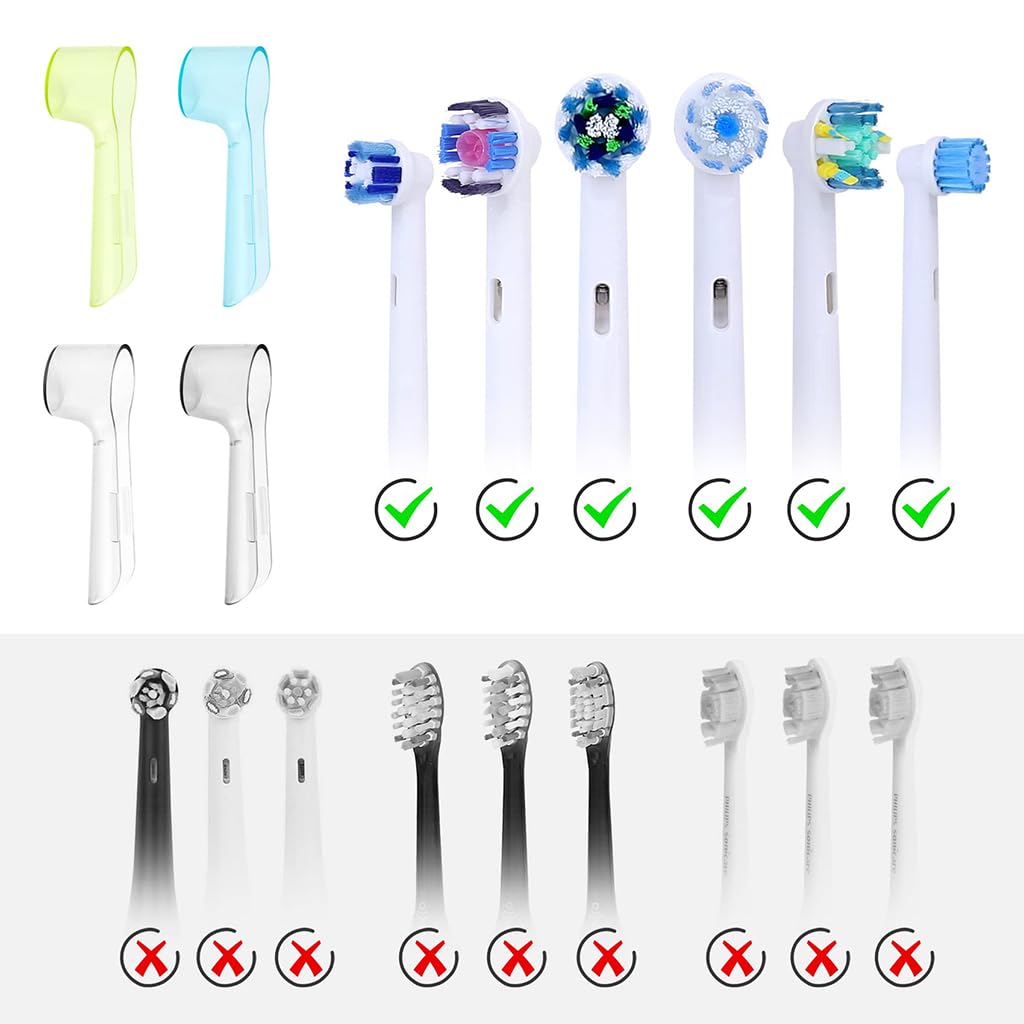 ZIBUYU Toothbrush Covers for Travel and Storage with Protective Fit | 4 Pack Durable Design