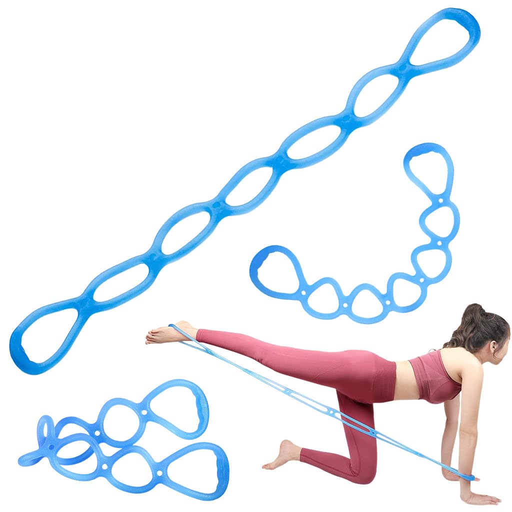 Proberos 7 Loop Resistance Bands for Stretching and Yoga featuring TPE Material | Home Workout Fitness Equipment