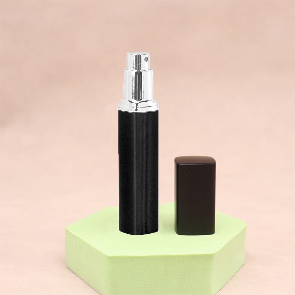 Zibuyu Travel Perfume Atomizer 12ml for Purse with Refillable Glass Spray and Metal Housing