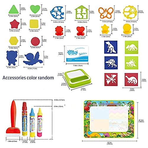 PATPAT® Water Doodle Mat Aqua Drawing Painting Mat Large 110 x 70cm Mess Free Learning Toys for 2 3 4 5 6 Year Old Boys Girls Toddlers Birthday Gift