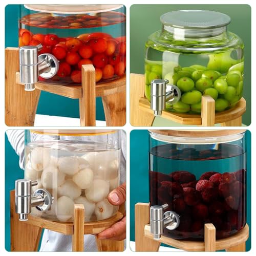 HASTHIP® Replacement Spigot Faucet Tap for Beverage Dispenser 304 Stainless Steel Food Grade Lever Pour Spout Glass Drink Jar Bucket Ceramic Porcelain Crock Water (16MM) 3PCS