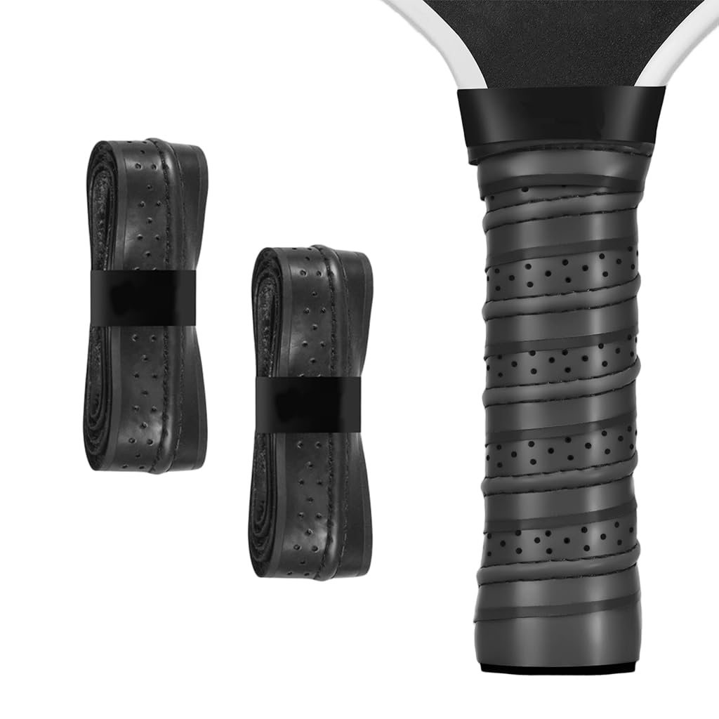 Proberos Pickleball Paddle Grip Tape 2 pcs for Tennis and Badminton featuring Non Slip PU Surface | Sweat Absorbent and Easy Replacement