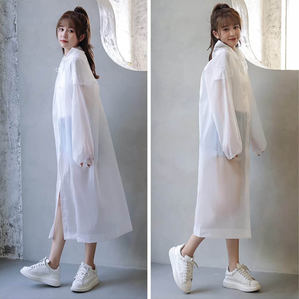 PALAY Rain Ponchos for Adults featuring Snap Button Closure and 56.2 in Length | Reusable EVA Pack of 6
