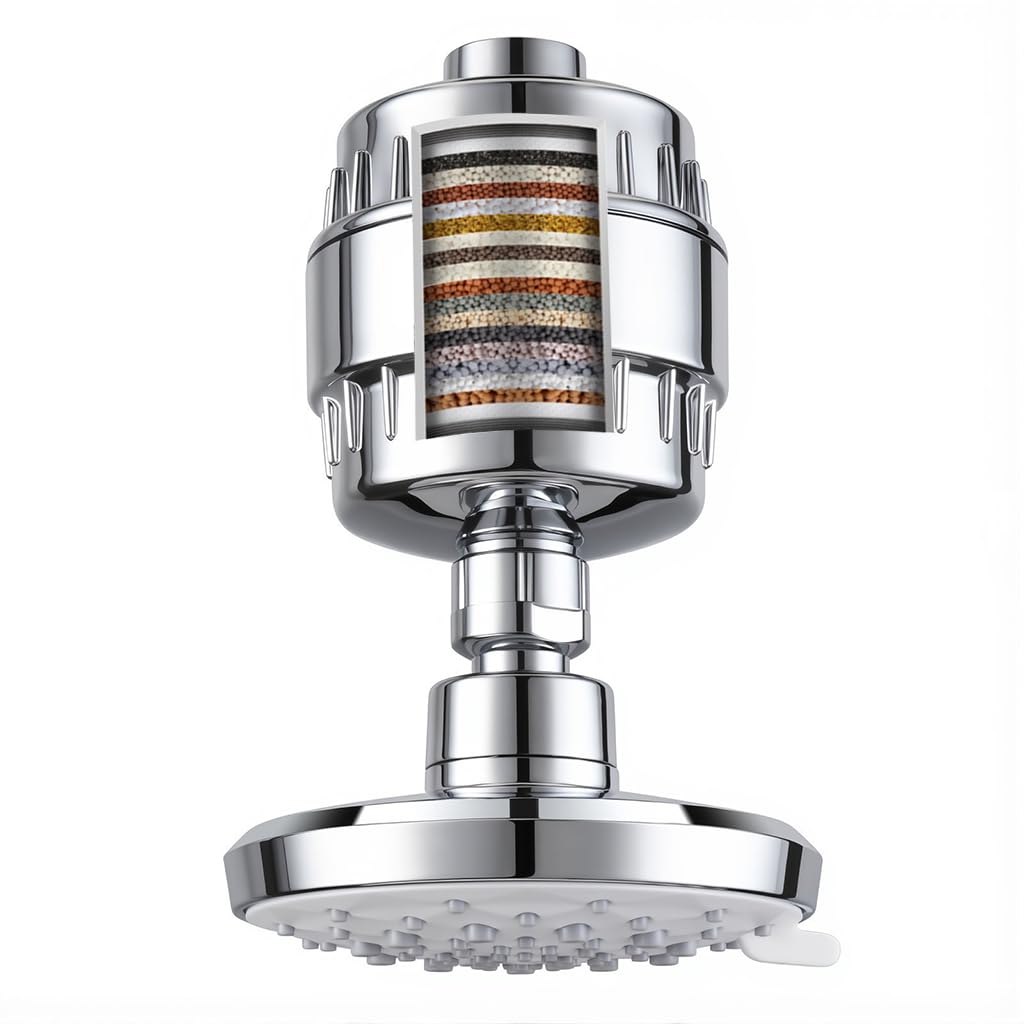 HASTHIP Filtered Shower Head with 20 Stage Filtration and 5 Spray Modes for Softer Skin | Removes Chlorine and Heavy Metals