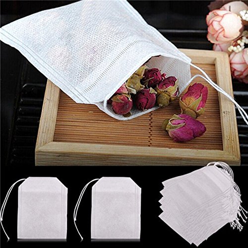 Supvox® 100 pcs/Lot New Non-Woven Fabrics Empty Tea Bag with String Heal Filter Paper