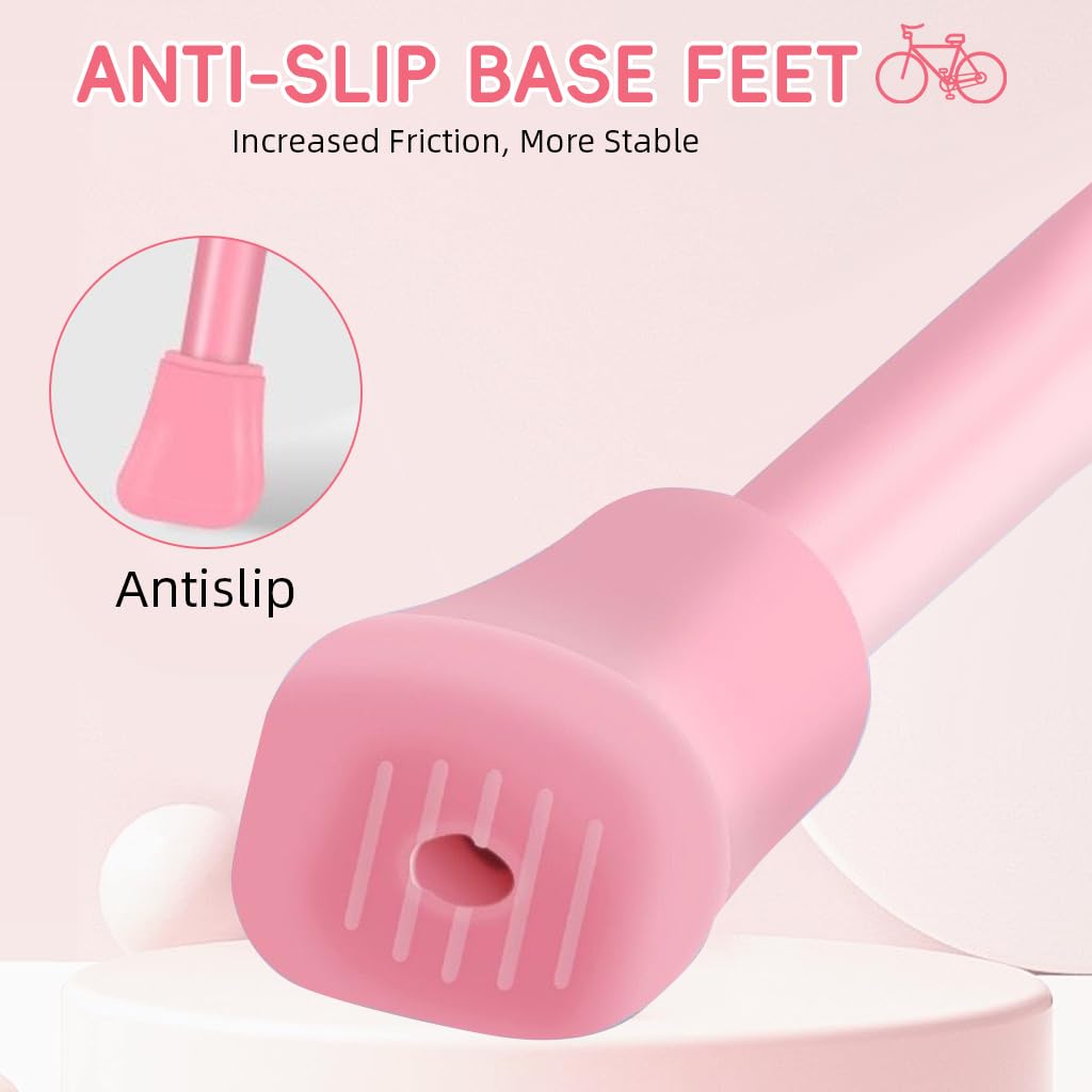 Proberos Kids Bicycle Kickstand for 20 Inch Wheels featuring Spring Loaded Mechanism and Reinforced Metal Pink 3 PCS