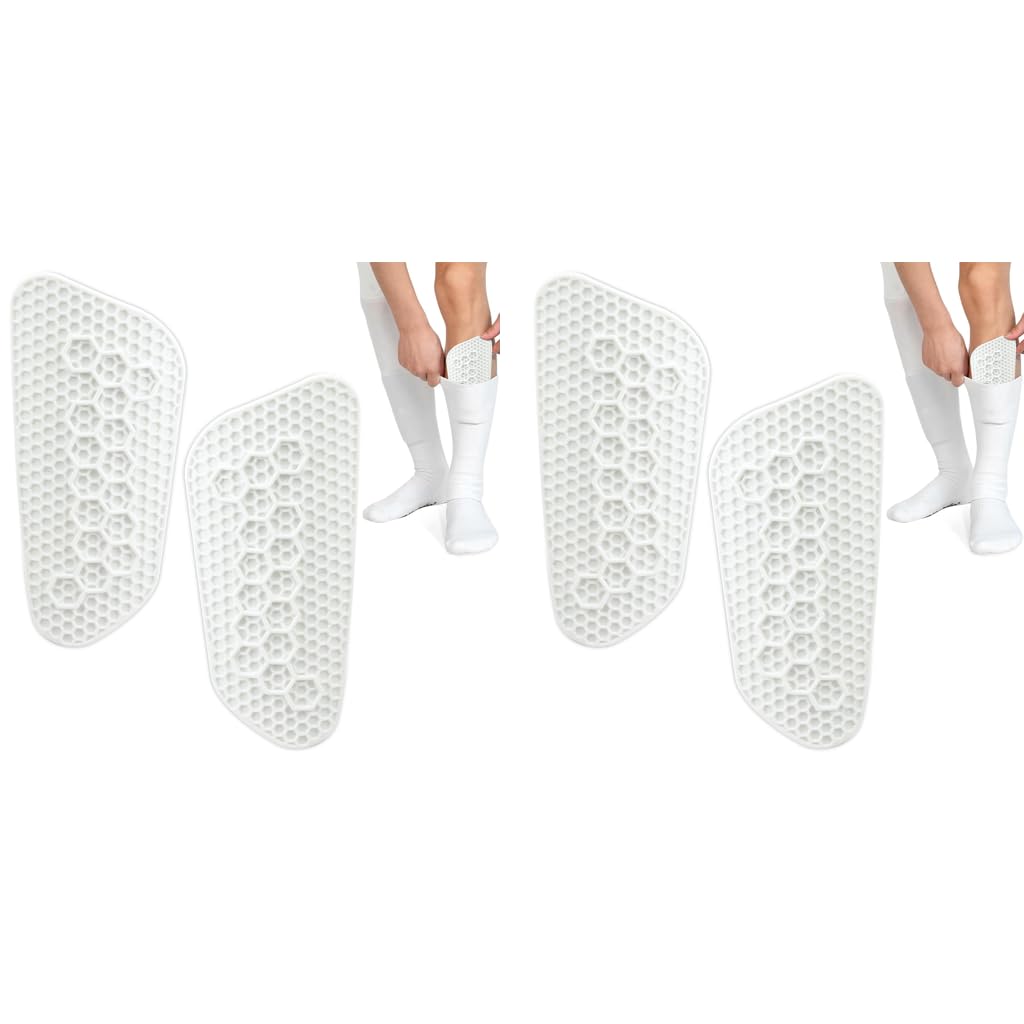 Proberos Silicone Shin Guards 4PCS for Adults and Teens with Honeycomb Construction | Anti-Impact