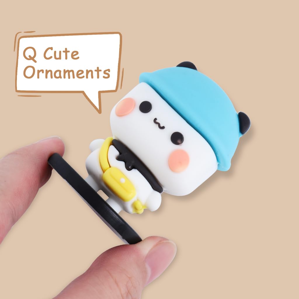 STHIRA Cute Cartoon Car Ornaments for Dashboard and Desk Decor | 2Pcs Bear Figurines