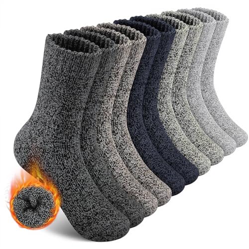 ZIBUYU® 5pcs Merino Wool Socks for Men,