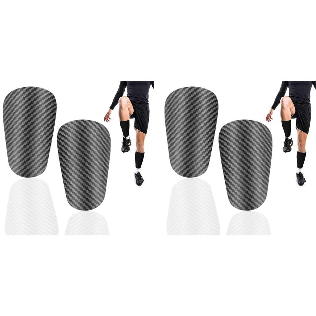 Proberos Mini Football Shin Pads for Kids featuring Imitation Carbon Fiber Pattern | 2PCS