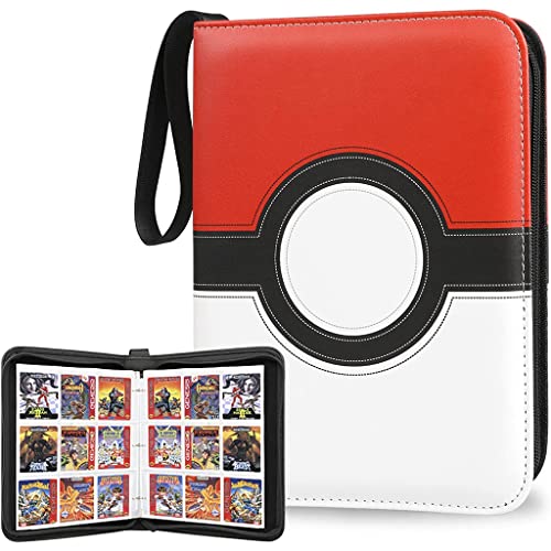 PATPAT® Poke-mon Binder, Big Size Cards Collector Album for 720 Poke-mon Cards Cartoon Prints Zipper Bag Trading Card Binder Poke-mon Cards Collection Bag Game Cards Case Gift for Kids Boys Girls