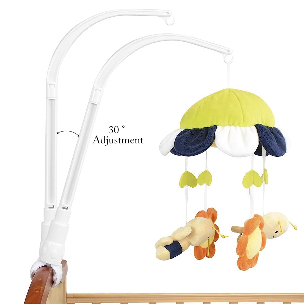 PATPAT Crib Mobile Arm Stand for Baby Cribs featuring 23 inch Height and Claw Gripper | ABS Plastic Construction