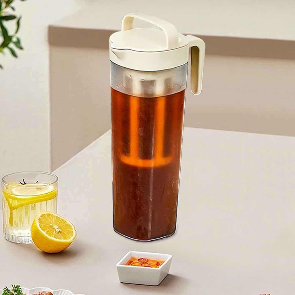 Supvox Glass Jar for Cold Brew Coffee featuring Dual Handles and 1100ml Capacity | Food Grade PP Filter