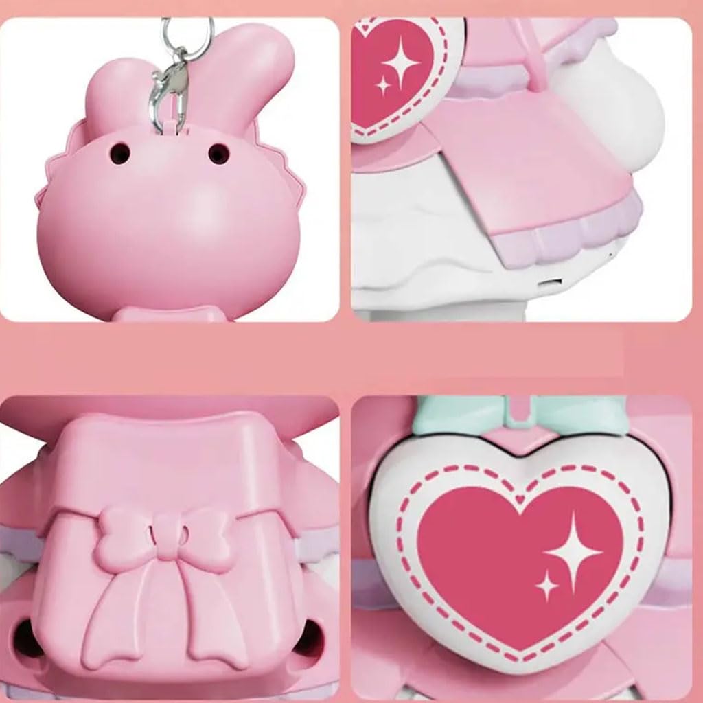 Zibuyu Kawaii Keychain Charm with Changing Face 3.8 in PVC Figure | Cute Gift for Girls