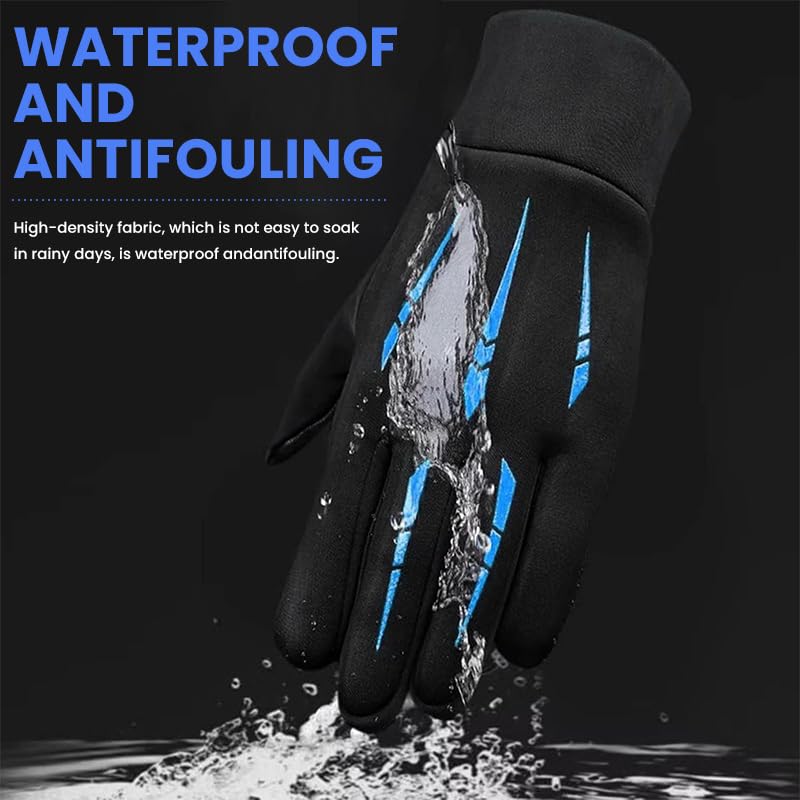 Zibuyu Riding Gloves for Winter Outdoor Use with Full Palm Anti Slip Grip & Touch Screen | Thermal Fleece Lined for Men and Women