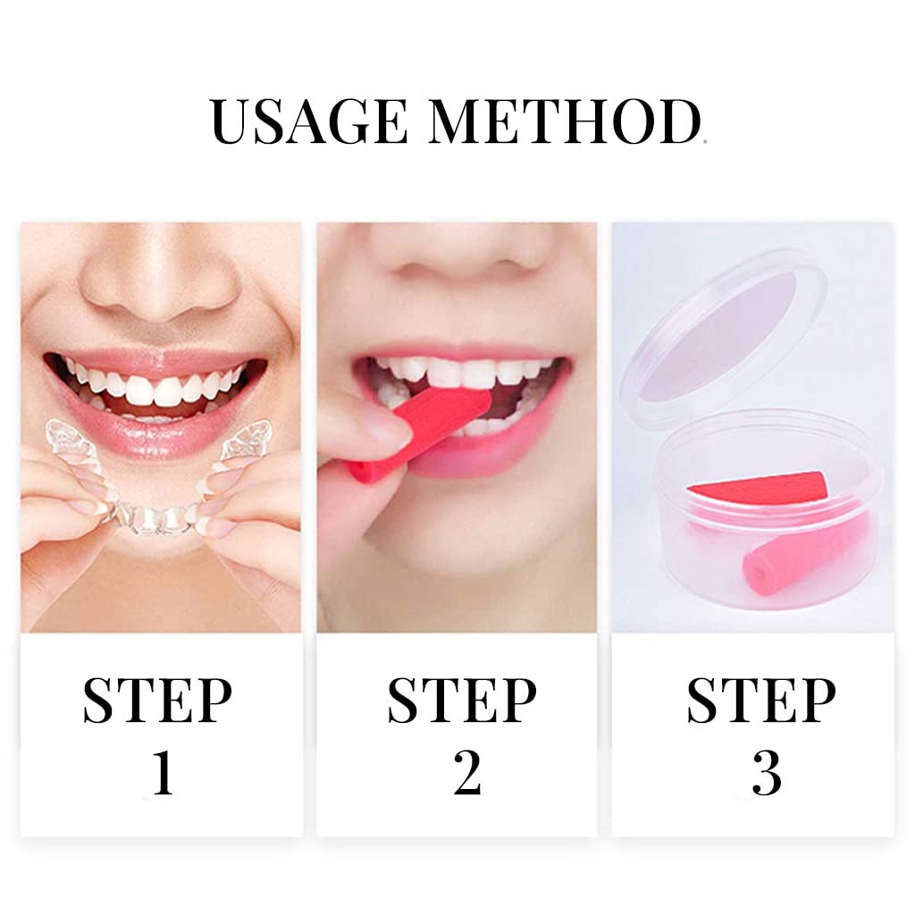 ZIBUYU orthodontic aligner chewies for aligner trays with food grade silicone and mint flavor | 2pcs set with storage box