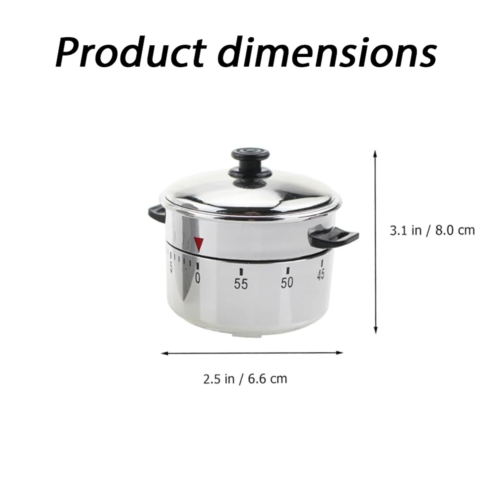Supvox Kitchen Timer for Cooking and Baking with Mechanical Wind-Up Design | 66x80x61mm Compact Size