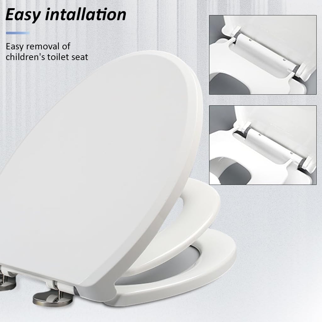 HANNEA Toilet Seat Cover for Kids and Adults with Built In Child Seat | Easy Installation