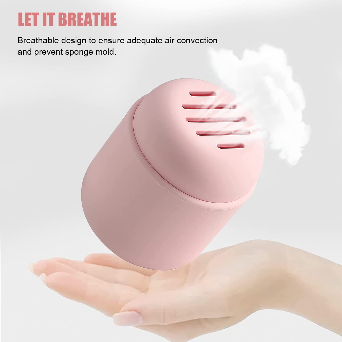 MAYCREATE Beauty Blender Holder for Travel with 58×58×75mm Size | Breathable Silicone Case
