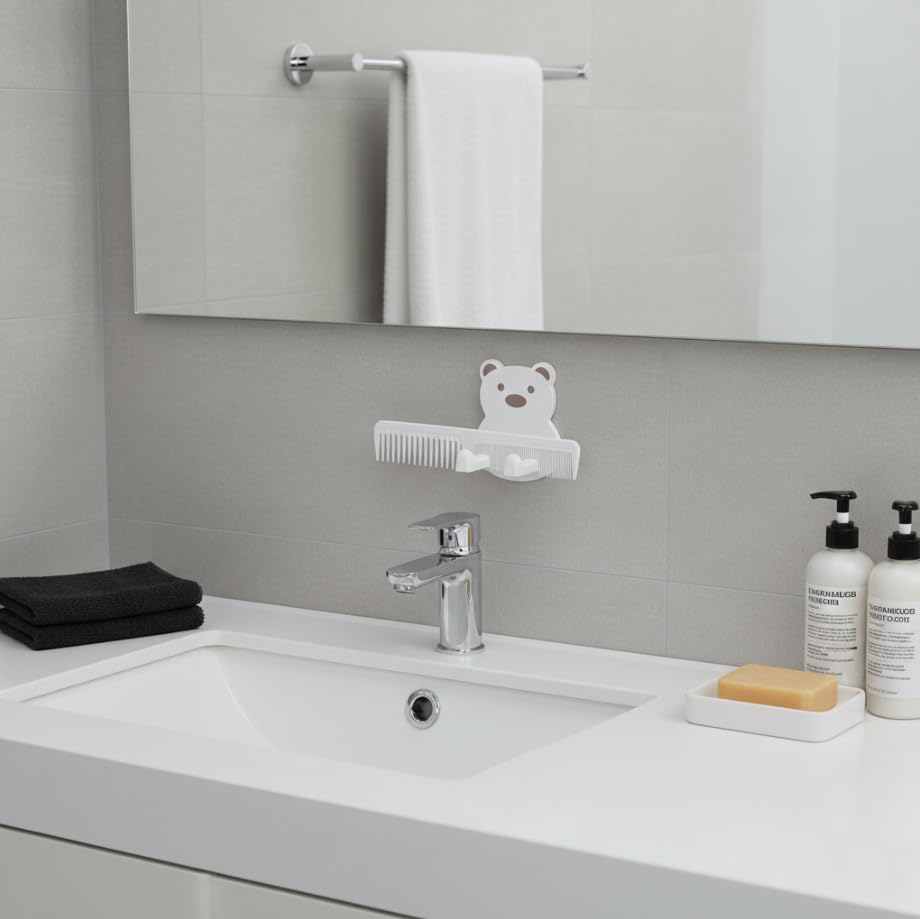 Zibuyu Hair Dryer Holder for Wall with Suction Cup Adhesion and Plug Slot | Bathroom Storage Rack