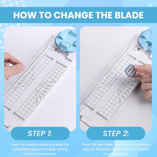 OFIFO® 4-in-1 Crafting Paper Edge Cutter, Straight, Wave, Ant Line & Folding Crease Trimmer for Scrapbooking, Card Making & DIY Projects