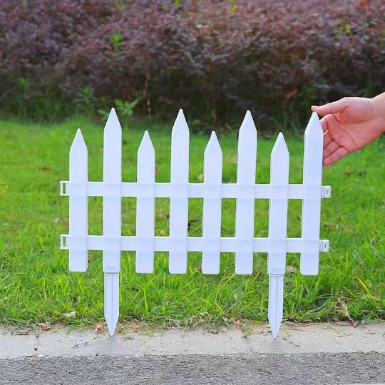 [Second-hand]HASTHIP@ Outdoor Garden Fence Border - Garden Edging Fence Decorative - White Garden Picket Fence Panels - Weather-Proof PVC Garden Fence Decorative - Flower Bed Fencing for Pathway, Yard,  Lawn