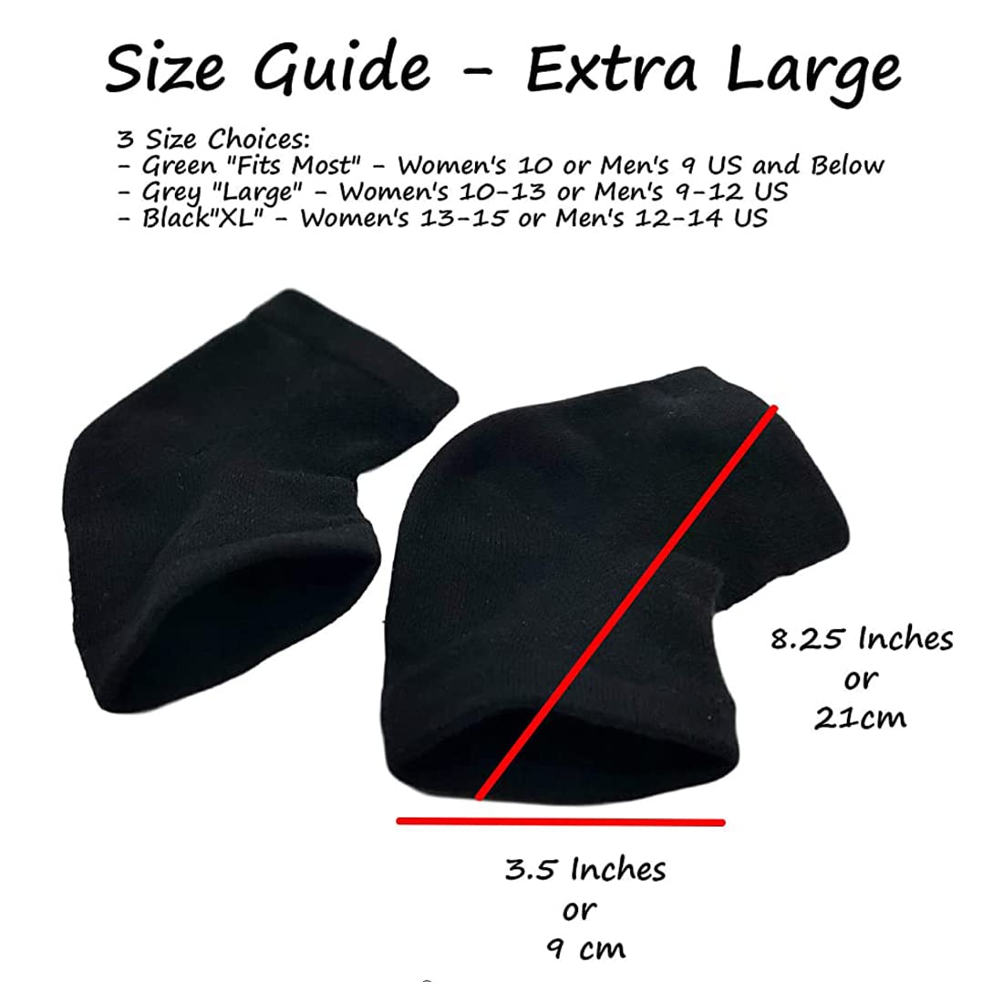 Zibuyu Foot Support for Pain Relief featuring Soft Gel Heel Socks with Breathable Mesh | 2 Pairs