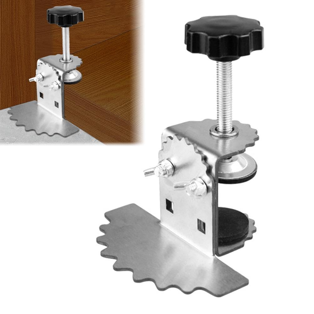 Serplex® Cabinet Door Installation Jig Mounting Tool Adjustable Jig with Door Support, Third Hand Tool, Heavy Duty Stainless Steel Door Installation Jig