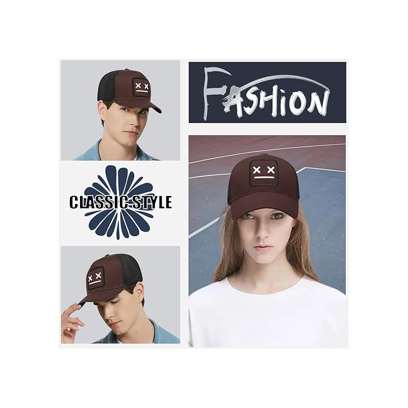 PROBEROS Baseball Cap for Outdoor Sports with Breathable Mesh and Adjustable Fit | Brown Sun Hat for Men and Women