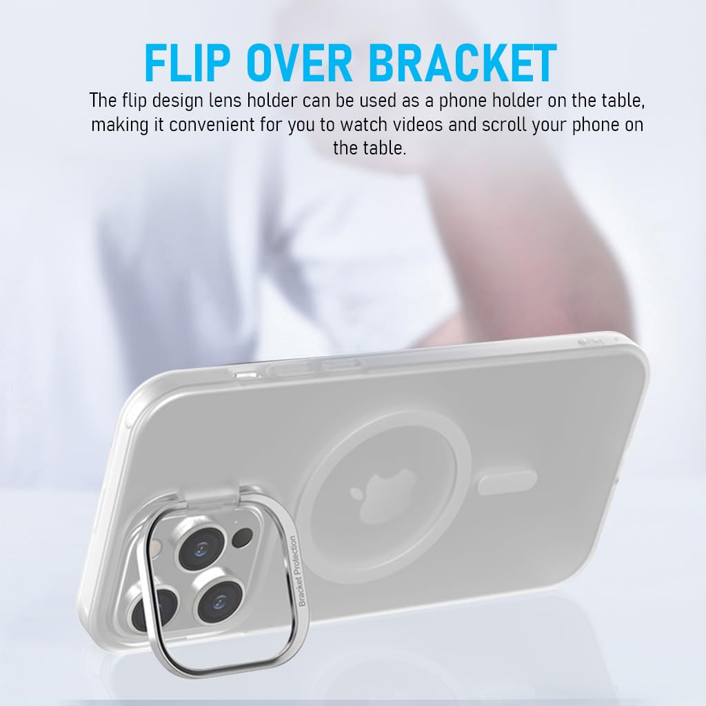 ZORBES Hybrid Back Cover Case for iPhone 14 Pro Max with MagSafe and 2 in 1 Camera Stand
