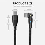 Verilux® 5.9ft USB C Cable 2 in 1 USB C Charging Cable with USB A Converter PD 100W Fast Charging Cable Support Data Transfer 180° Rotatable Plug Nylon Woven TYPE C Cable for Phone, USB C Device