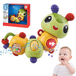 PATPAT® Musical Toys for 1 Year Old, Sensory Toys and Unique Gadgets with Light and Sound for Kids, Moving Toys with 360 ° Rotatable Colorful Caterpillar, BPA-Free Music Toy, Moving Toys for Babies